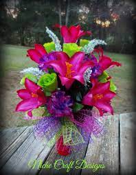 We only sell it attached to our flower arrangements. Niche Craft Designs S Photos Niche Craft Designs Memorial Flowers Spring Flower Arrangements Cemetery Decorations