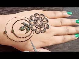 flower stylish back hand mehndi design