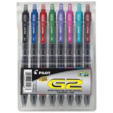Pilot G2 Retractable Gel Ink Pen Set 8 Colors Walmart Com