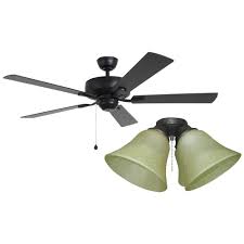black 52 in indoor ceiling fan kit