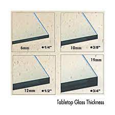 tabletop glass thickness s options