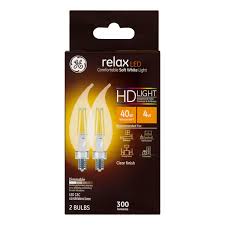 Save On Ge Relax Led Hd Light Bulb Candelabra Clear Dimmable 40w Replacement Order Online Delivery Giant