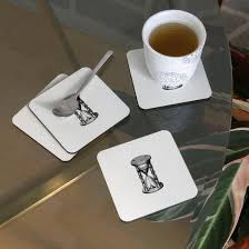 Hourglass Drawing Gift Coasters