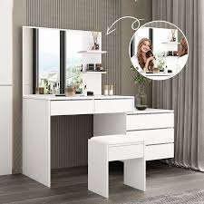 makeup table set dresser with mirror