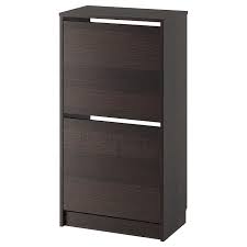 Fingers normally approach a file in such a way that if the tab is in front, the interior folder for that file is right there. Bissa Shoe Cabinet With 2 Compartments Black Brown 19 1 4x36 5 8 Ikea