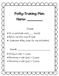 Potty Training Plan And Chart