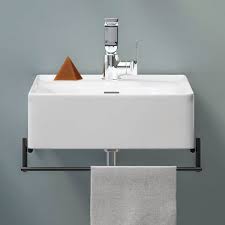 vitra equal basin with black towel rail