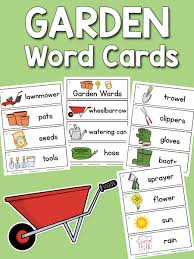 Garden Word Cards Prekinders
