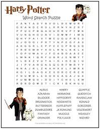 harry potter word search puzzle print