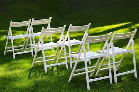 Premium Photo White Chairs For Guests