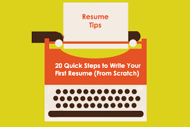     How To Write Your First Resume   Resume CV Cover Letter   how to write  a     Plgsa org