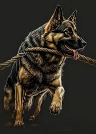ilration german shepherd dog
