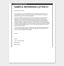 Scholarship Reference Recommendation Letter Sample Letters