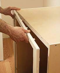 how to install cabinets in tight spots