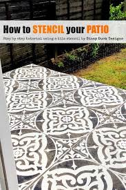 How To Stencil Your Patio Slabs