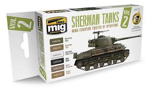 Ammos New Paint Set Of Sherman Colours