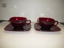 Ruby Red Dishes Is Each Piece