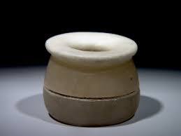 an egyptian alabaster vessel