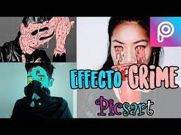 como hacer efecto grime picsart editing