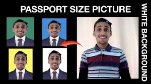 make pport size photo with blue