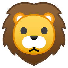 Icono León, la cara en Noto Emoji Animals Nature Icons