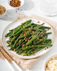chinese garlic green beans takes two eggs