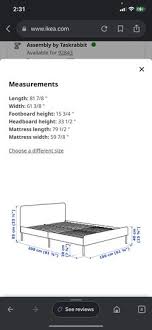 Ikea Slattum Upholstered Bed Frame And