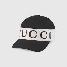 Black Gabardine Baseball Hat With Gucci Headband Gucci Us