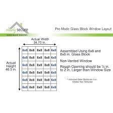 Non Vented Glass Block Window 3648sdc