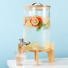 8l Glass Drink Dispenser With