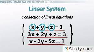 linear systems in three variables