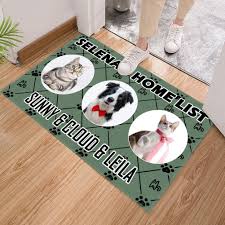 custom dog cat name doormat rug