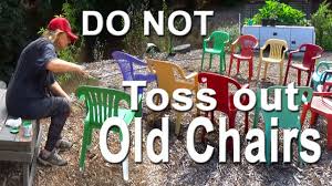 how to paint plastic patio chair 1