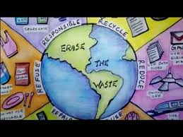 How To Draw Poster On Waste Management Reuse Reduce Recyle Repair Refuse Responsible