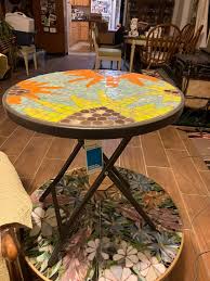 Stained Glass Mosaic Table Folding
