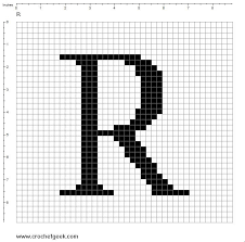 Free Filet Crochet Charts And Patterns Letter R Filet