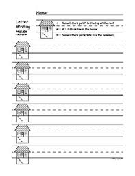 Handwriting House Letter Writing House Lined Paper For Handwriting Practice