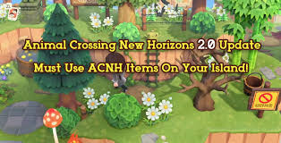 must use acnh items on your island