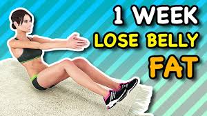 1 week lose belly fat at home you