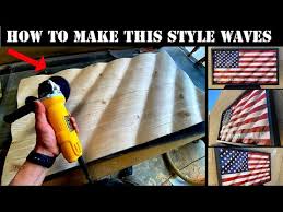 wavy wooden american flag
