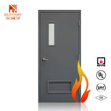 Fire Rated Door Wood With Glass Window