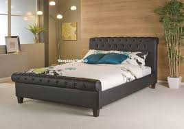 Phoenix Black Faux Leather Bed Frame By