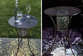 Garden Table W Built In Solar Led Light