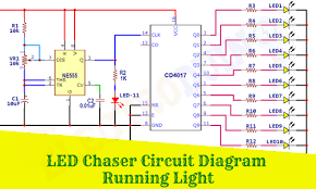led chaser circuit diagram running