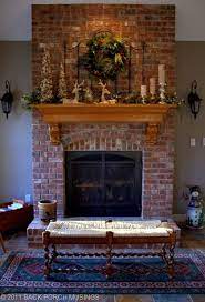 brick fireplace decor
