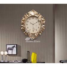 Gold Wall Clock Luxury Resin 18 Inch