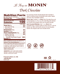 dark chocolate syrup monin