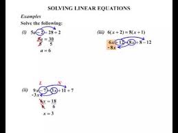 Solving Linear Equations