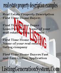 Real Estate Advertisement Examples Listing Generation System