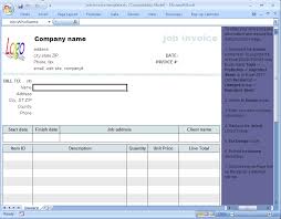 Job Service Invoice Template Uniform Invoice Software